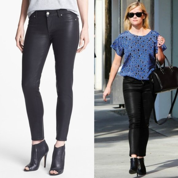 PAIGE Denim - Paige Verdugo Ultra Skinny Black Wax Coated sz 29